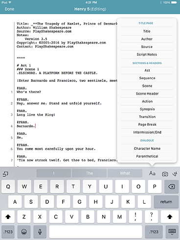 App Screen II